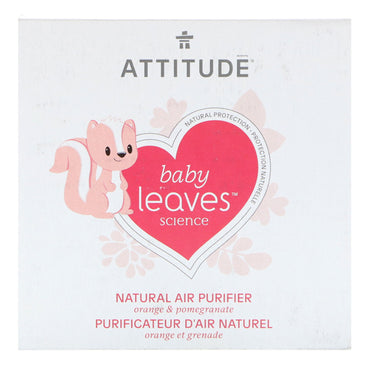 ATTITUDE, Baby Leaves Science, Purificador de aire natural, naranja y granada, 8 oz (227 g)