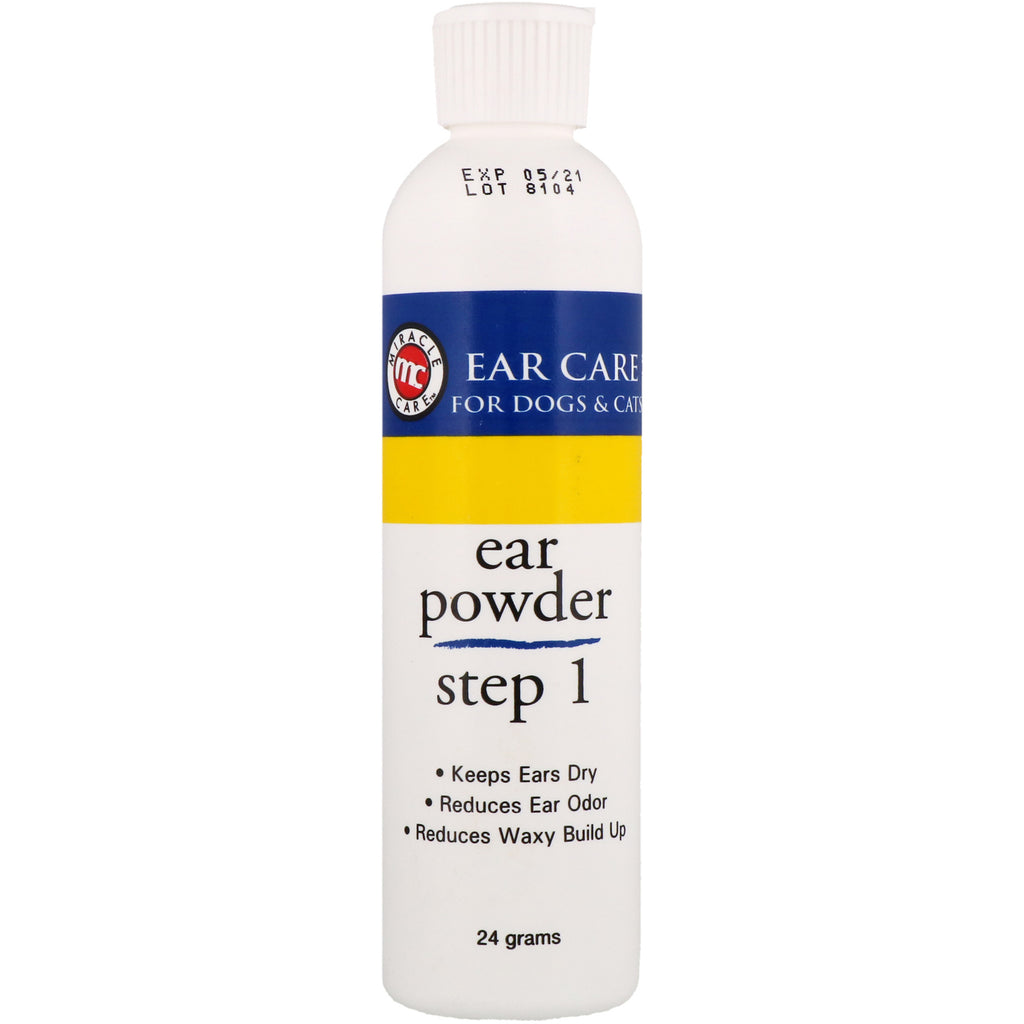 Miracle Care, Ear Care, Ear Powder, For Dogs & Cats, Step 1, 24 g