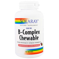 Solaray, High Potency B-Complex Chewable, Natural Strawberry Flavor, 50 Chewables