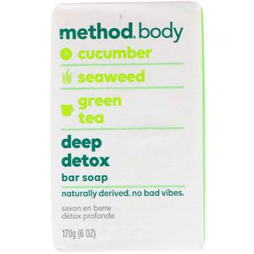 Méthode, Corps, Deep Detox, Pain de savon, 6 oz (170 g)