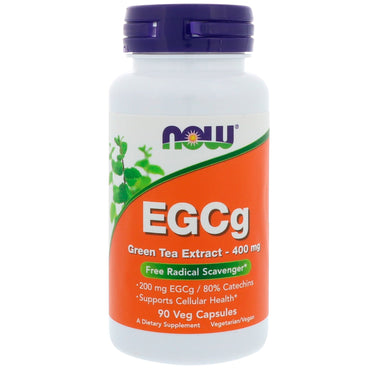 Now Foods, EGCg, extracto de té verde, 400 mg, 90 cápsulas vegetales