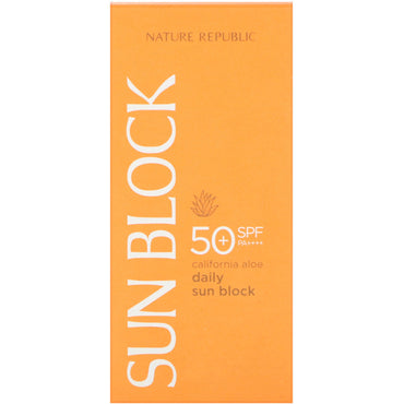 Nature Republic, Daily Sun Block, Kalifornische Aloe, LSF 50 PA++++, 1,92 fl oz (57 ml)