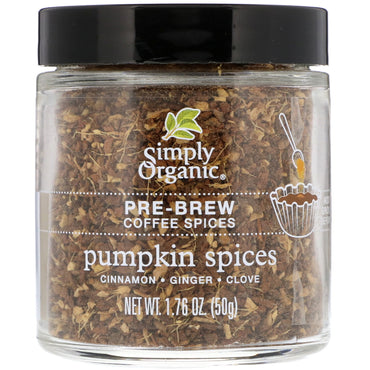 Simply , Pre-Brew Coffee Spice, Pumpkin Spices, 1.76 oz (50 g)