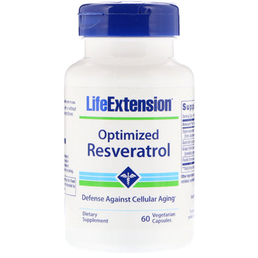 Life Extension, Resvératrol optimisé, 60 capsules végétariennes