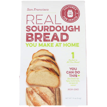 תרבויות לבריאות לחם מחמצת אמיתי סן פרנסיסקו 1 חבילה .19 אונקיות (5.4 גרם)