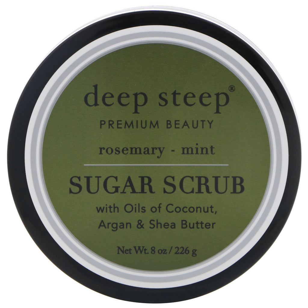 Deep Steep, suikerscrub, rozemarijn - munt, 8 oz (226 g)