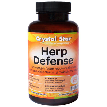 Crystal Star, defesa contra herpes, 60 cápsulas vegetais