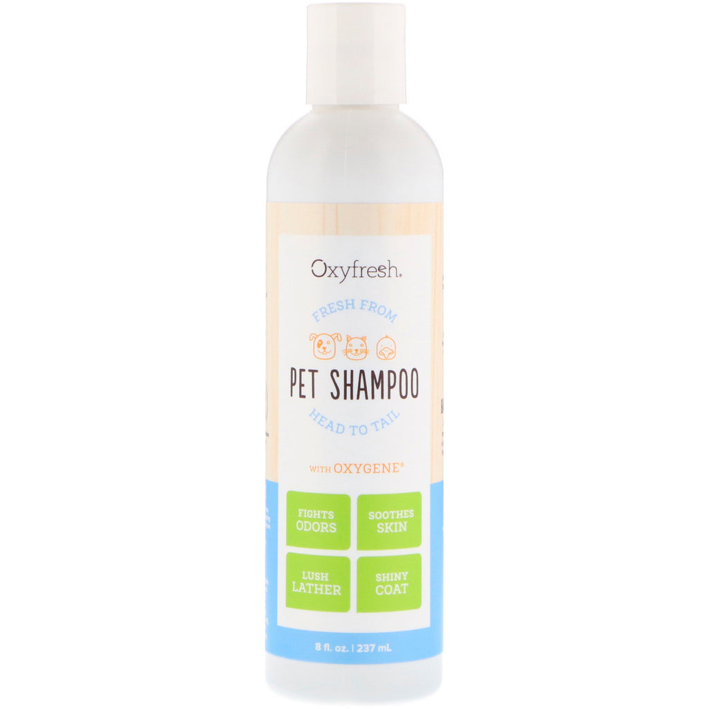 Oxyfresh, شامبو الحيوانات الأليفة، وقت الاستحمام أصبح أفضل أو منتعشًا من الرأس إلى الذيل، 8 أونصة سائلة (237 مل)