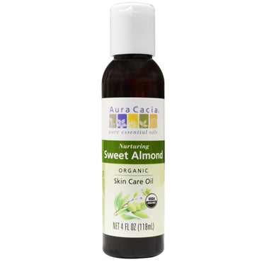 Aura Cacia, s, Aceite para el cuidado de la piel, Almendra dulce nutritiva, 4 fl oz (118 ml)