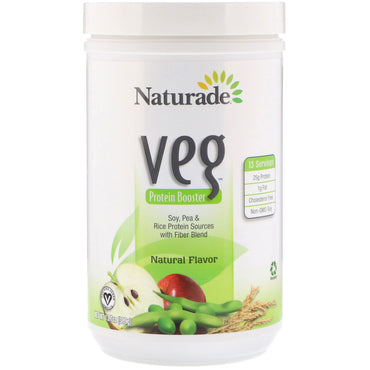 Naturade, VEG, potenciador de proteínas, sabor natural, 13,7 oz (389 g)