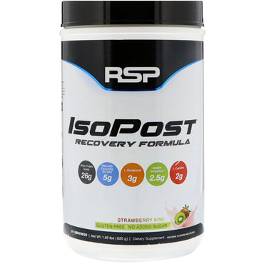 RSP Nutrition, IsoPost, Fórmula de Recuperação, Morango Kiwi, 820 g (1,85 lbs)