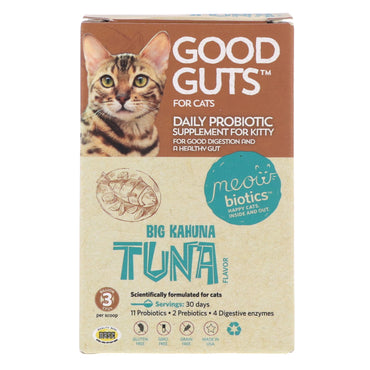 Fidobiotice, intestine bune, pentru pisici, ton Big Kahuna, 3 miliarde CFU, 0,5 oz (15 g)
