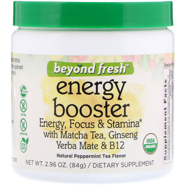 Beyond Fresh, Energy Booster, Energy, Focus & Stamina, Natural Peppermint Tea Flavor, 2.96 oz (84 g)