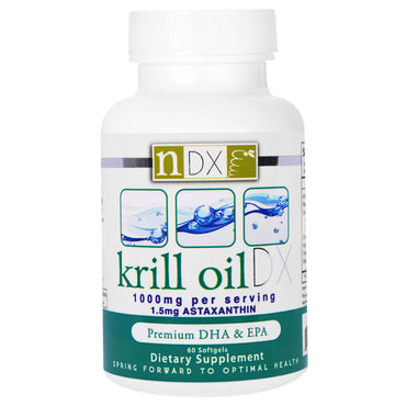Natural Dynamix, Huile de Krill DX, 1000 mg, 60 gélules