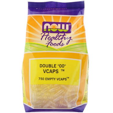 Now Foods, Healthy Foods, Double "00" Vcaps, 750 Empty Vcaps