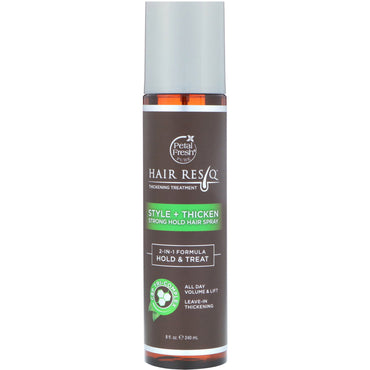 Petal Fresh, Hair ResQ, fortykningsbehandling, Style + Thicken, Strong Hold Hair Spray, 8 fl oz (240 ml)