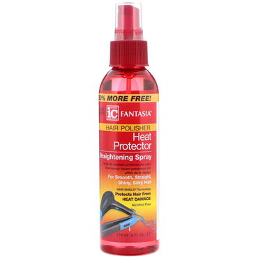 Fantasia, IC, hårpoleringsmaskin, Heat Protector Straightening Spray, 6 fl oz (178 ml)
