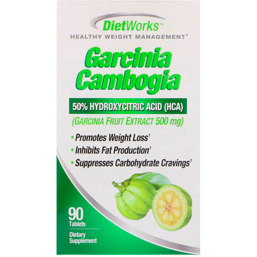 Dietworks, garcinia cambogia, 90 tabletter