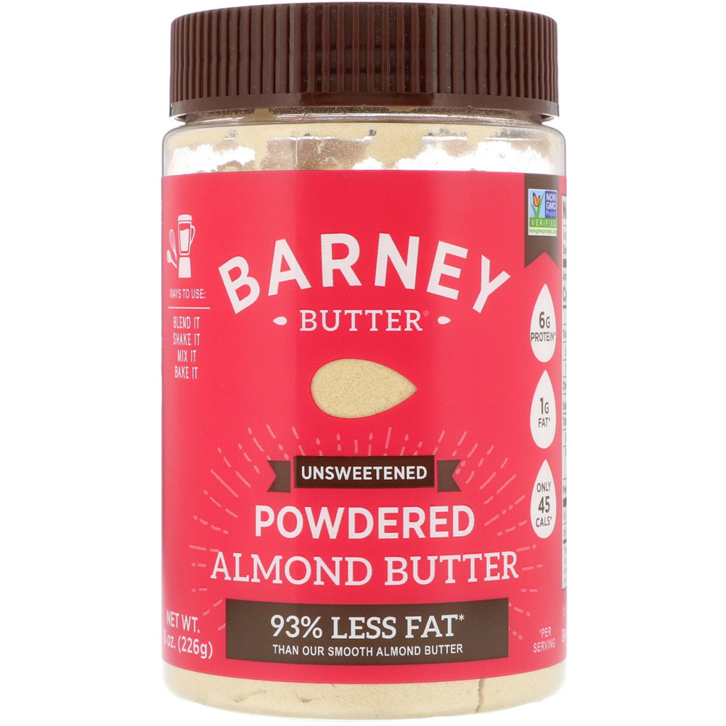 Barney Butter, pulveriseret mandelsmør, usødet, 8 oz (226 g)