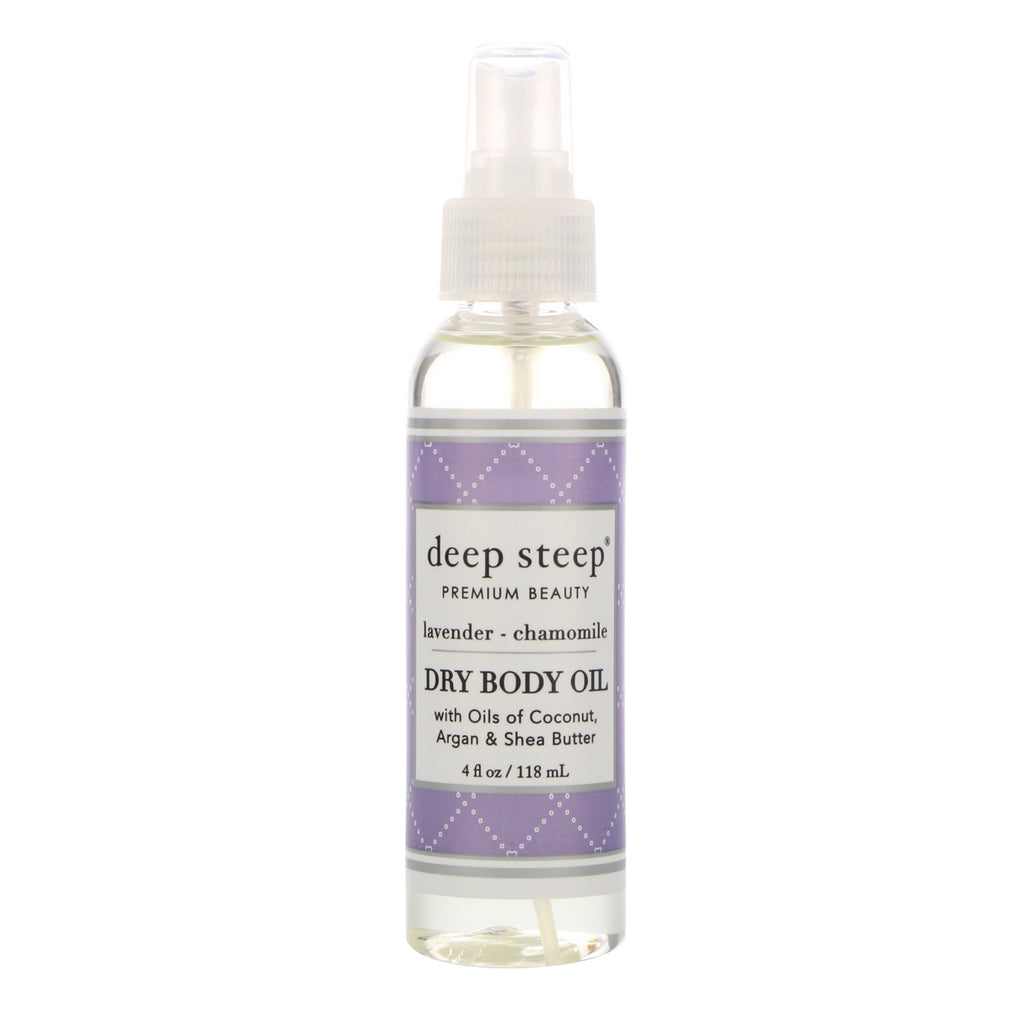 Deep Steep, Dry Body Oil, Lavender - Chamomile, 4 fl oz (118 ml)