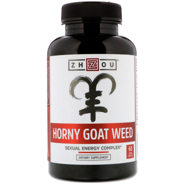 Zhou Nutrition, Horny Goat Weed, sexueller Energiekomplex, 60 vegetarische Kapseln