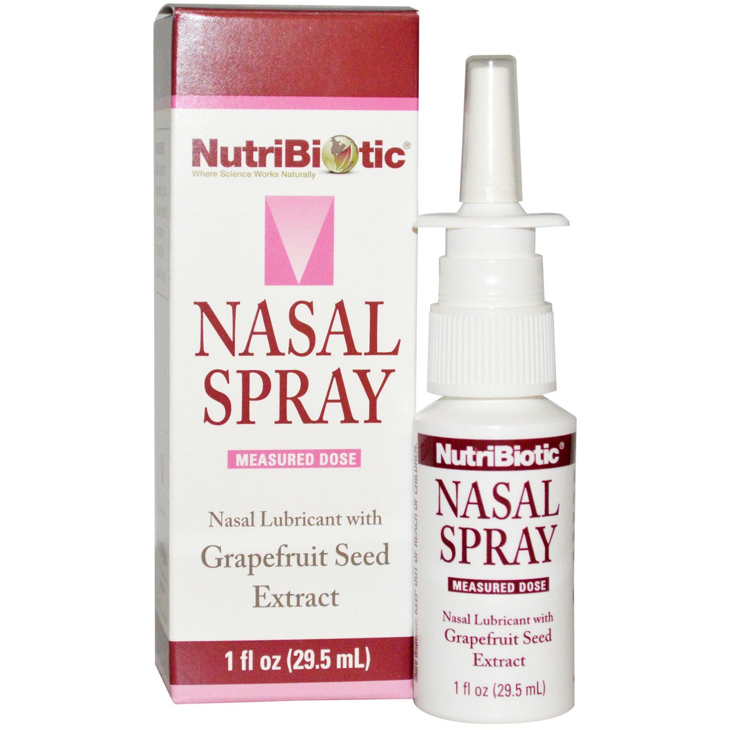 NutriBiotic, spray do nosa z ekstraktem z nasion grejpfruta, 1 uncja (29,5 ml)