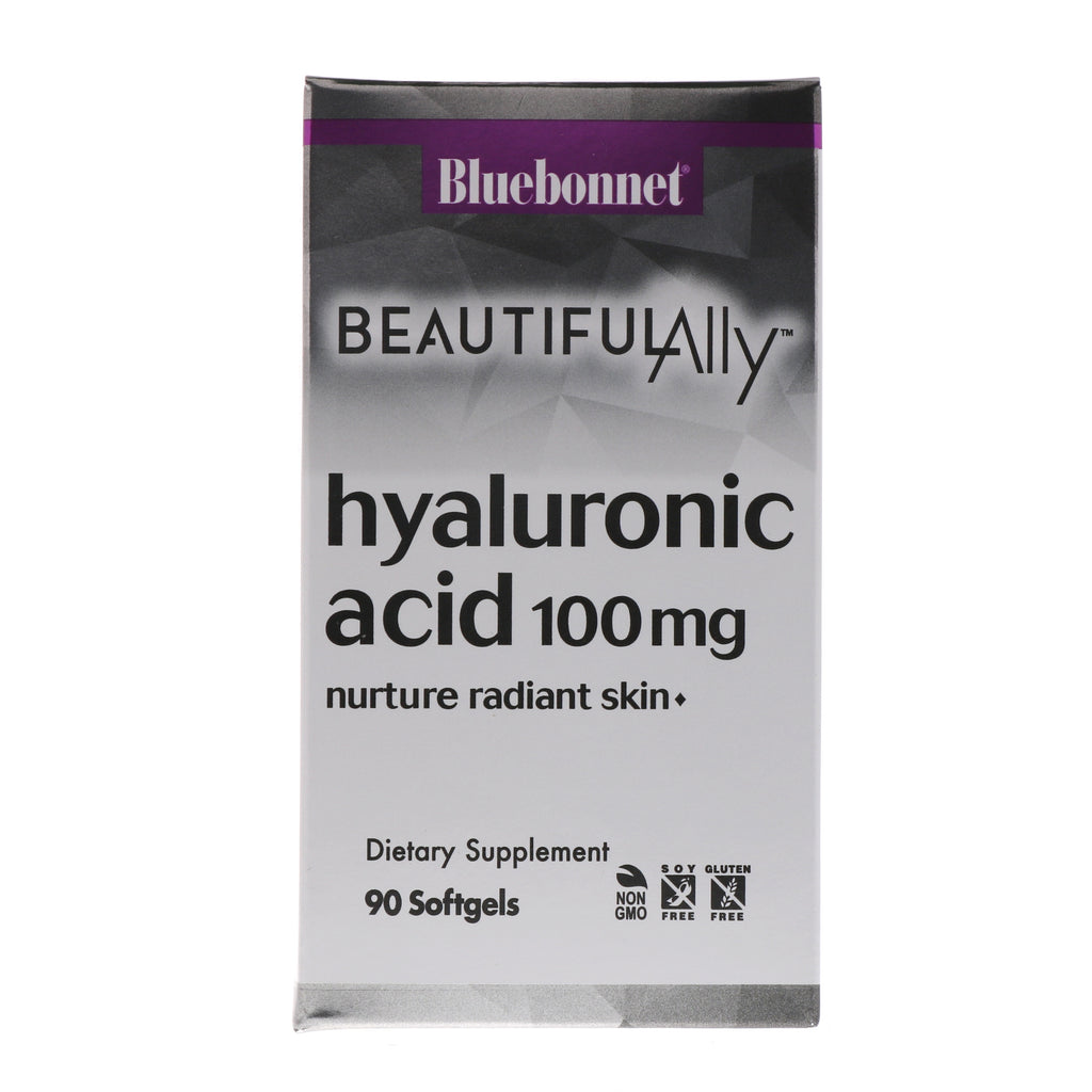 Bluebonnet Nutrition, Beautiful Ally, acido ialuronico, 100 mg, 90 capsule molli