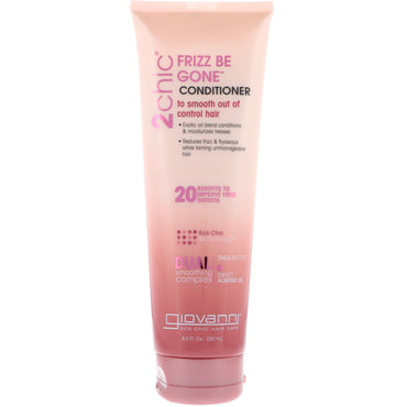 Giovanni, 2chic, Frizz Be Gone Conditioner, Shea Butter + Sweet Almond Oil, 8.5 fl oz (250 ml)