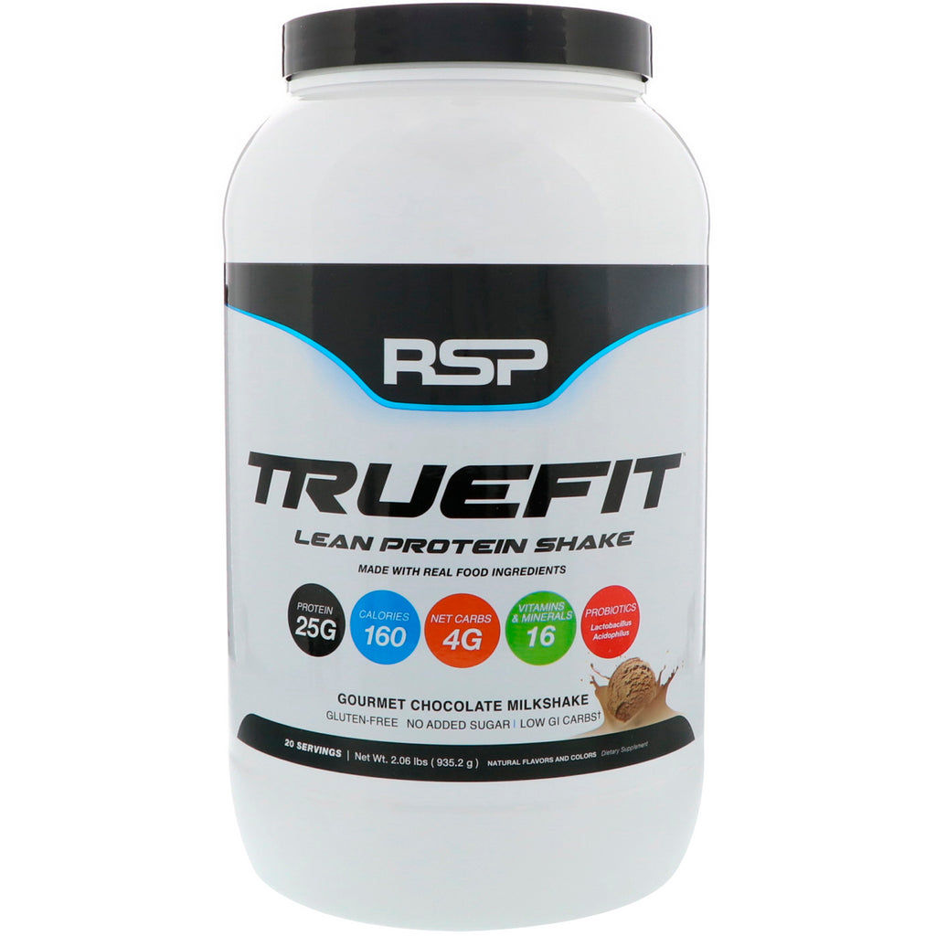 RSP Nutrition, TrueFit, frullato di proteine ​​magre, frappè al cioccolato gourmet, 2,06 libbre (935,2 g)