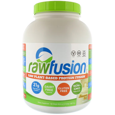 Raw Fusion, Raw Plant-Based Protein Fusion, Banana Nut, 66.6 oz (1887.6 g)