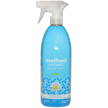 Method, Antibac, Bathroom Cleaner, Spearmint, 28 fl oz (828 ml)