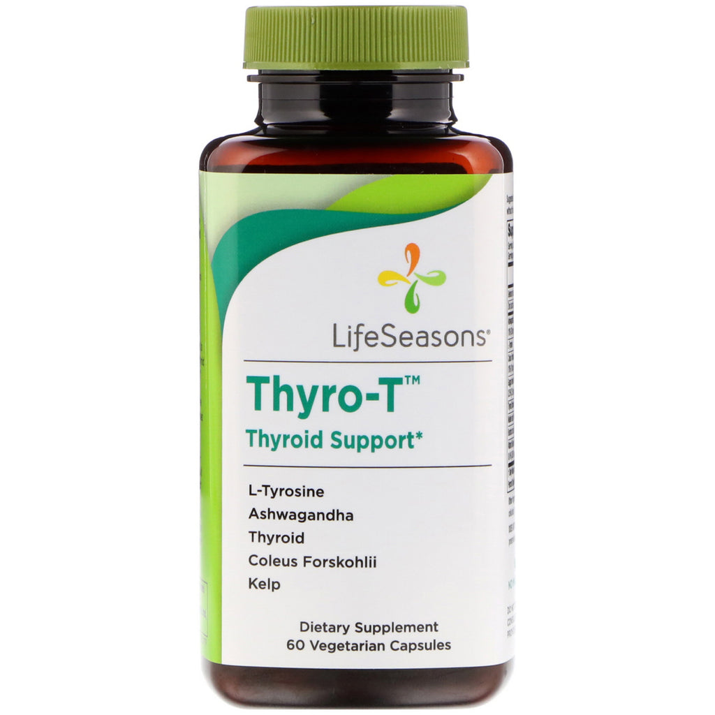 LifeSeasons, Thyro-T, Soutien thyroïdien, 60 capsules végétariennes