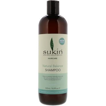 Sukin, șampon natural Balance, păr normal, 16,9 fl oz (500 ml)