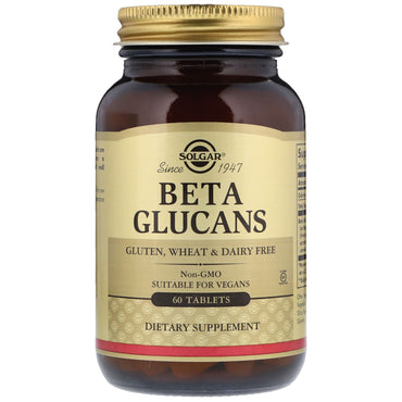 Solgar, beta glucanos, 60 comprimidos