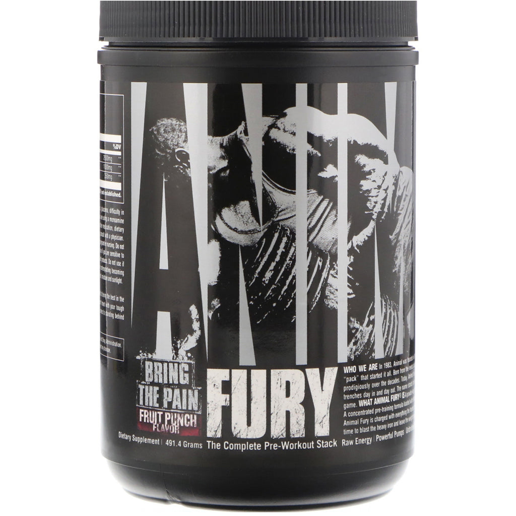 Universele voeding, Animal Fury, Fruitpunch, 491,4 g