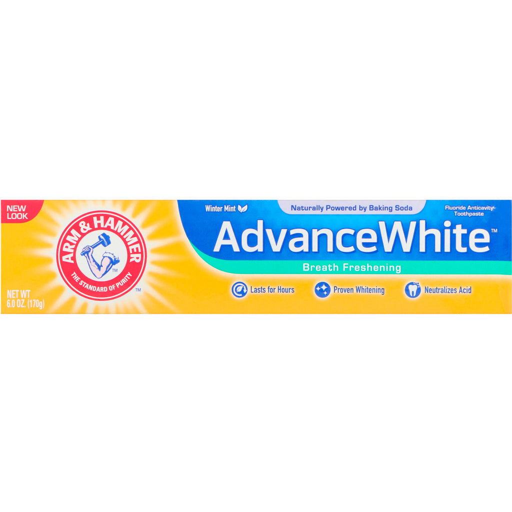 Arm & Hammer, AdvanceWhite, ademverfrissende tandpasta, wintermunt, 6.0 oz (170 g)