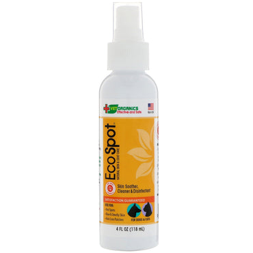 Vet s, EcoSpot, Natural Skin & Coat Care, Skin Soother, Cleaner & Disinfectant, For Dogs & Cats, 4 fl oz (118 ml)