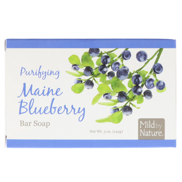 Mild By Nature, Purifying Bar Soap, Maine Blueberry, 5 oz (141 g)