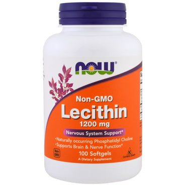 Now Foods, Lécithine, 1200 mg, 100 gélules