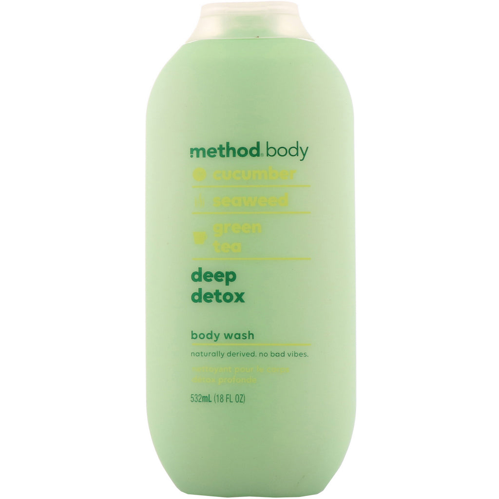 Method, Body, Gel de baño, Desintoxicación profunda, 18 fl oz (532 ml)