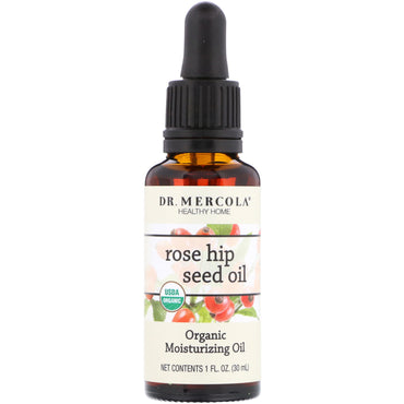 Dr. Mercola, Huile hydratante, Huile de graines de rose musquée, 1 fl oz (30 ml)