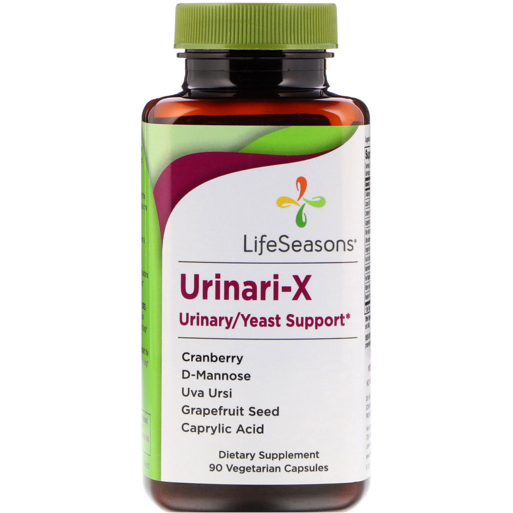 Lifeseasons, support urinaire/levure urinari-x, 90 capsules végétariennes