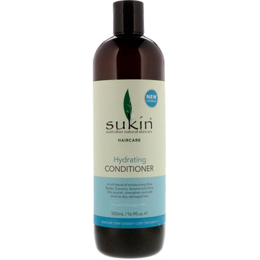 Sukin, Hydrating Conditioner, tørt og skadet hår, 16,9 fl oz (500 ml)