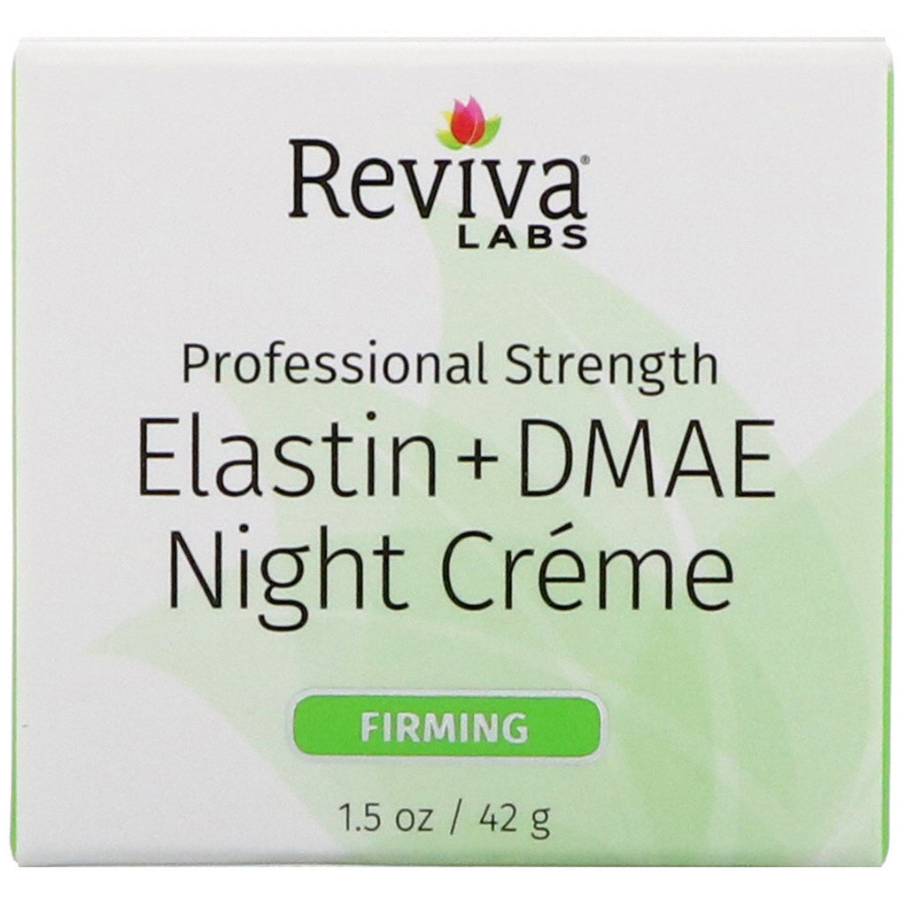Reviva Labs, الإيلاستين + كريم DMAE الليلي، 1.5 أونصة (42 جم)