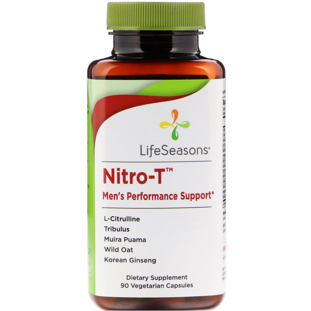 LifeSeasons, Nitro-T Prestatieondersteuning voor heren, 90 Vegetarische capsules