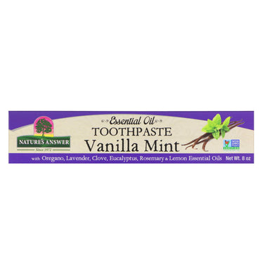 Nature's Answer, Zahnpasta mit ätherischen Ölen, Vanille-Minze, 8 oz