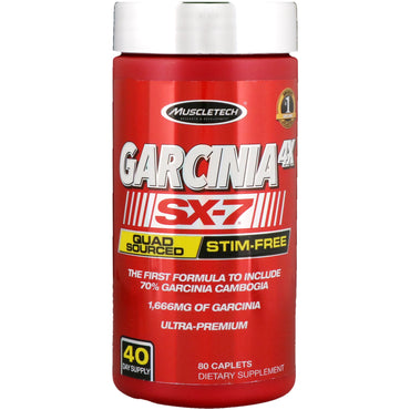 Muscletech, Garcinia 4X SX-7, 80 comprimidos
