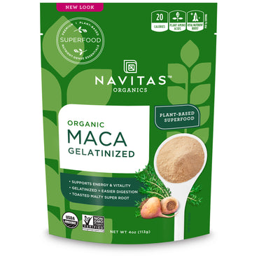 Navitas s, Maca, gélatinisée, 4 oz (113 g)