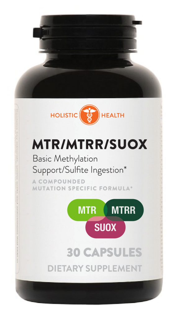 Holistic Health MTR / MTRR / SUOX - Support de base pour la méthylation / Ingestion de sulfite 30 gélules