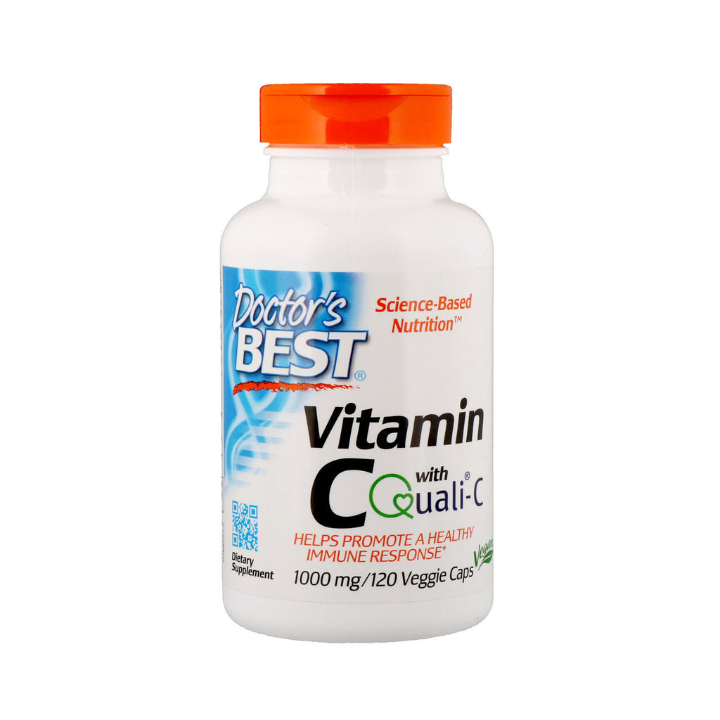 Doctor's Best, vitamin C, med Quali-C, 1000 mg, 120 grönsakskapslar